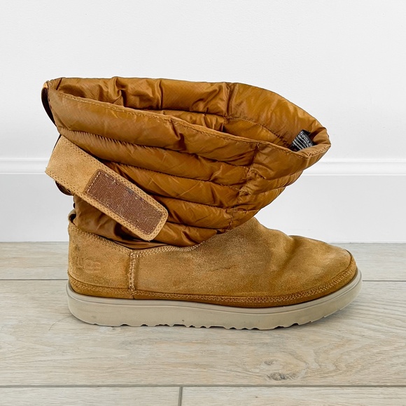 Super Rare Ugg Thinsulate Weather Chestnut Puffer Boots - Picture 3 of 10
